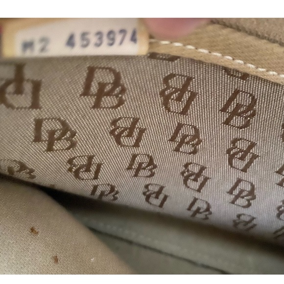 Dooney & Bourke VTG Canvas & Leather DB Monogram Bag  (Broken Zipper Pull) - Picture 10 of 15